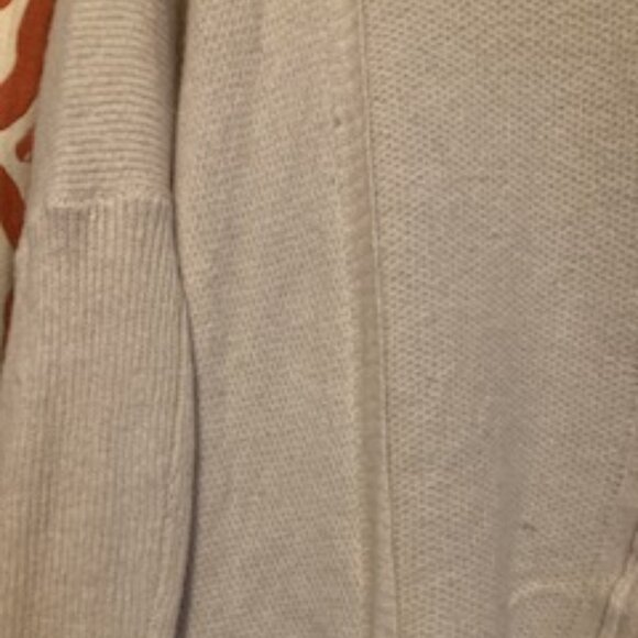 Ivory Cashmere Cardigan by Velvet, Open style, Pockets on sides, Size Medium - Picture 6 of 7